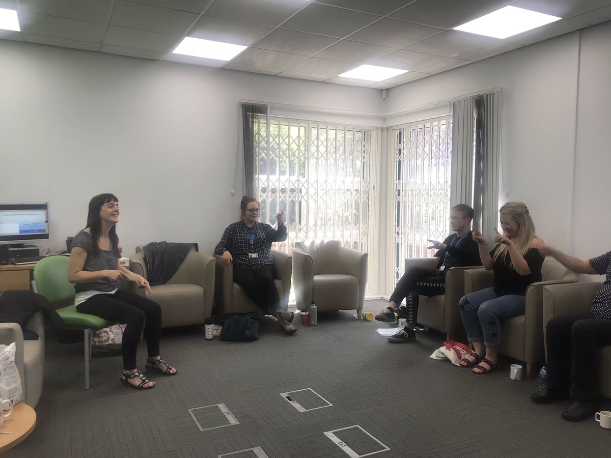 Delivering #trauma training in Bolton <a href="/GMMH_NHS/">Greater Manchester Mental Health</a> with the inspiring <a href="/Zedbee75/">Zandra Bamford</a>. Discussing the prevalence of trauma, survival strategies vs. symptoms, retraumatisation &amp; trauma informed systems. Practicing using bodywork to stimulate the vagus nerve &amp; create a sense of safety #tic