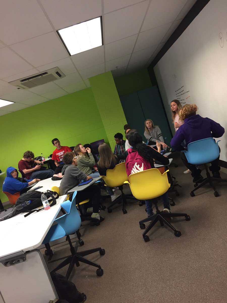StartSOLE's tweet photo. Cochlear implants - To have or not to have?
9th graders at Alliance High got animated debating their findings for this big #SOLE question. Way to #RepThatA!
#ACSPresents #OhioLovesTeachers https://t.co/ouu8kVAlrW