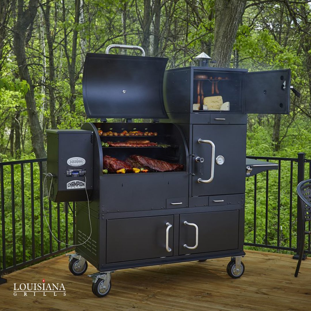 Louisiana Grills auf Twitter: #LouisianaGrills Champion Wood Pellet Grill and Smoker takes outdoor cooking versatility to all new The LG Champion is designed to be a show stopper as well