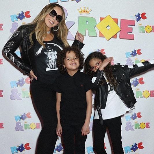 Mariah Carey with her two beautiful children. Monroe looking like a rockstar in her #SunsetKids Jacket! 

Shop <a href="/sunsetkidsla/">Sunset Kids</a> at Sunset Plaza: ow.ly/f8iD50uK37n