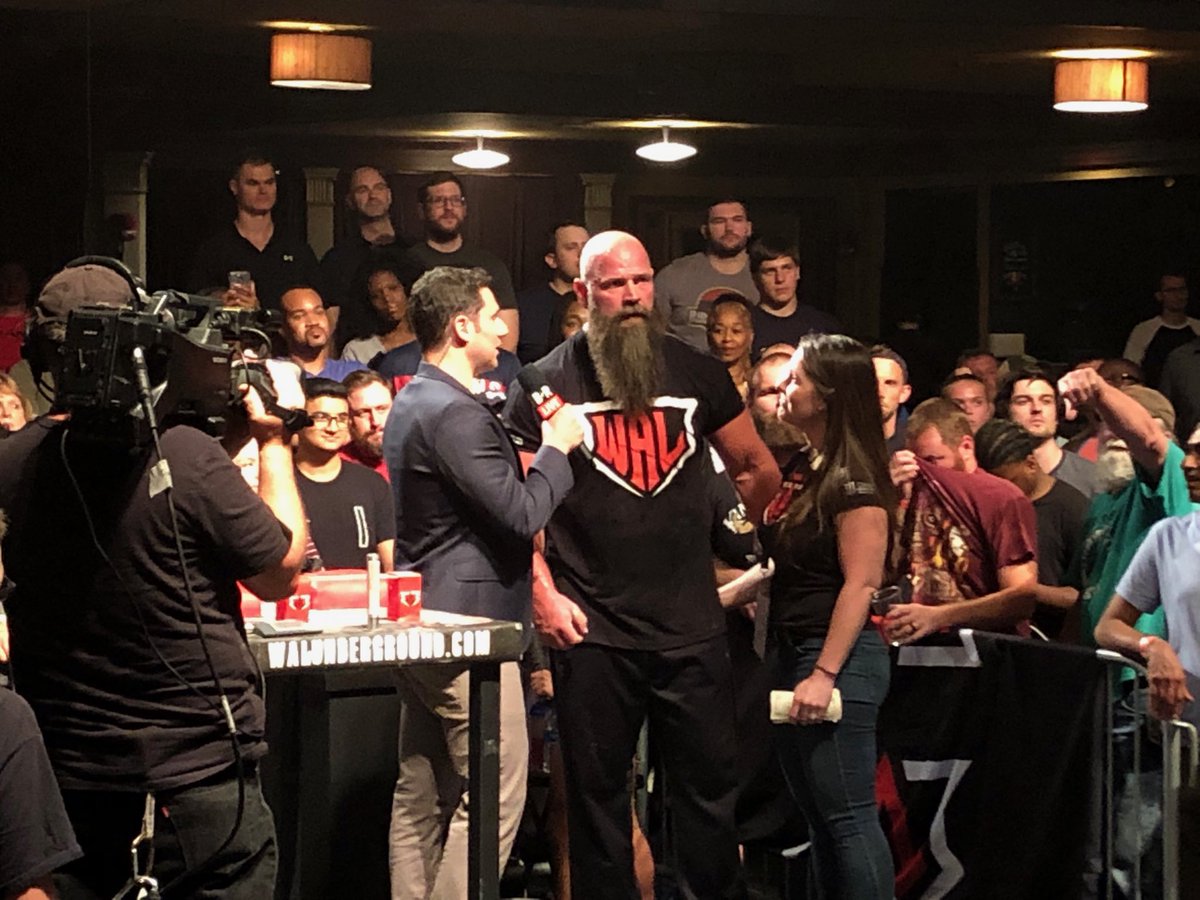 benholdenpxp's tweet photo. Thursday in Richmond, VA, @MonsterMTodd earned his 3rd Super Heavyweight hammer 🔨 & then chatted with @JZFish on @brlive @WALUnderground #WAL503 💯💪🏻🔨 https://t.co/RMQqusFT5X