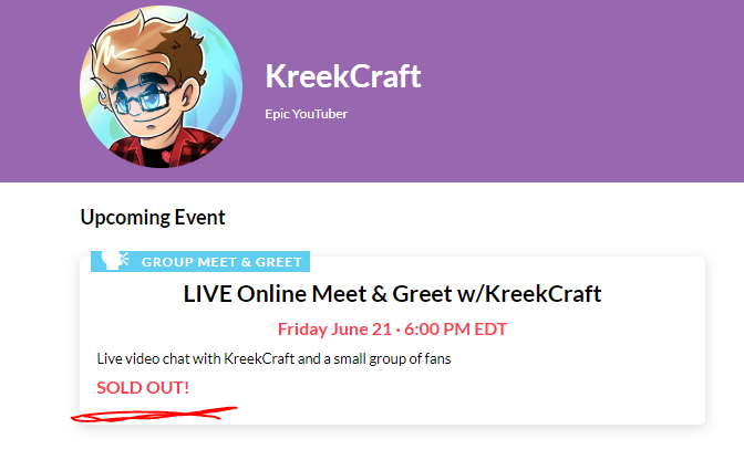 kreekcraft realkreek greet meet