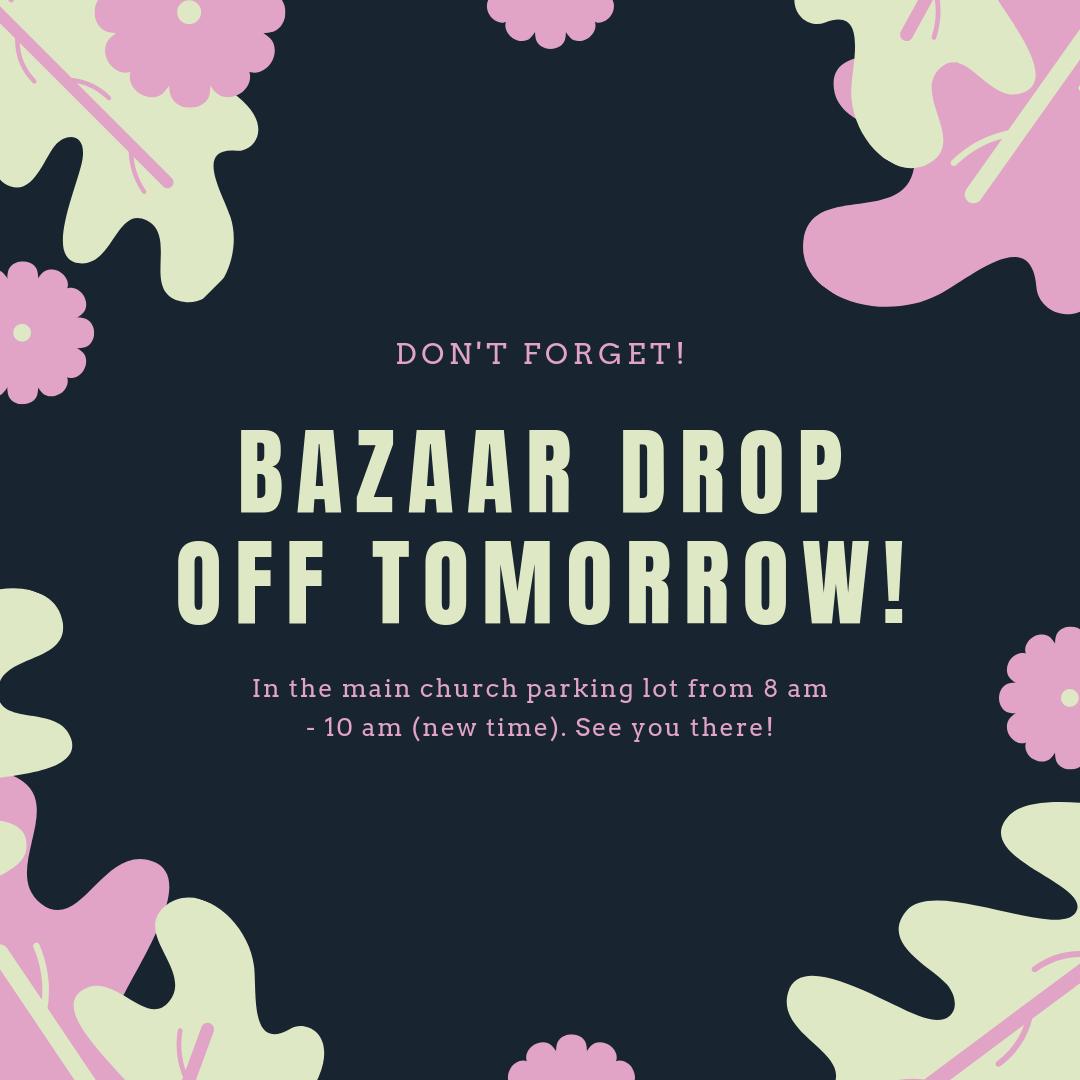 Don't forget about the <a href="/trinityscbazaar/">Trinity Bazaar</a> drop of happening tomorrow, from 8am - 10am! #trinitybazaar #trinitybazaar2019