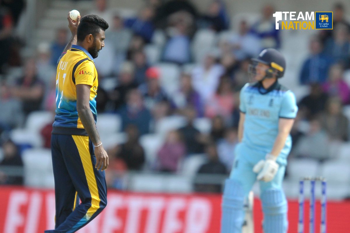 OfficialSLC's tweet photo. WHAT A WIN! Sri Lanka beat England by 20 runs! 
England 212 all out v Sri Lanka 233/9 (Malinga 4/43, Dhananjaya 3/32, Udana 2/41)
#LionsRoar #WeRoar #CWC19 #ENGvSL https://t.co/TUriQyeZzR