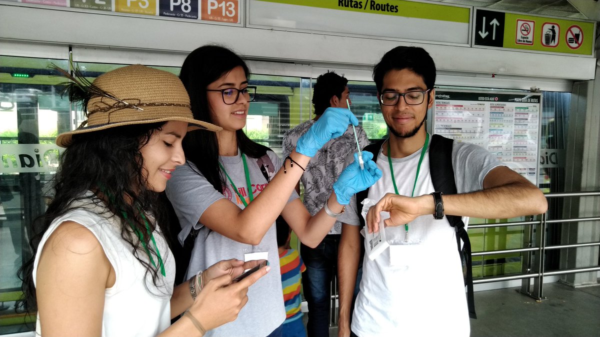 asierra93's tweet photo. This is happening! For the first time swabbing #Metrolinea in #Bucaramanga #Colombia #gCSD19 #MetaSub2019 @mason_lab https://t.co/NjSE96LA9C