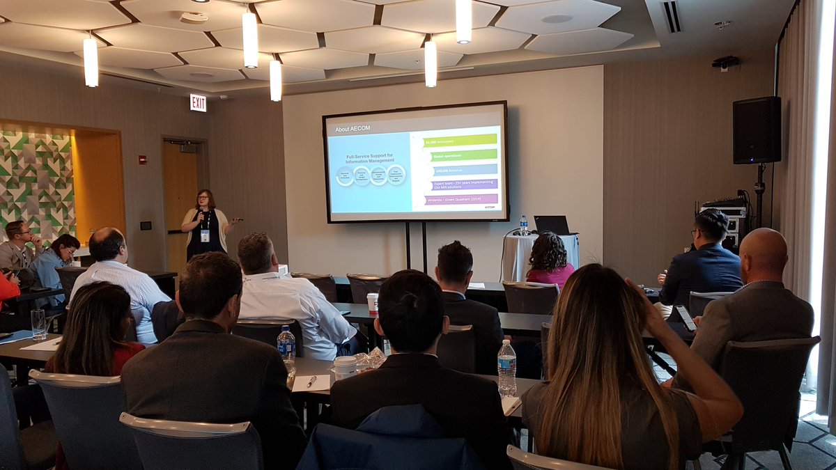 Enablon's tweet photo. Laura Brooks from @AECOM is now presenting about organizational changes and proactive change management. #SPFAmericas https://t.co/3AeiFJqwkz