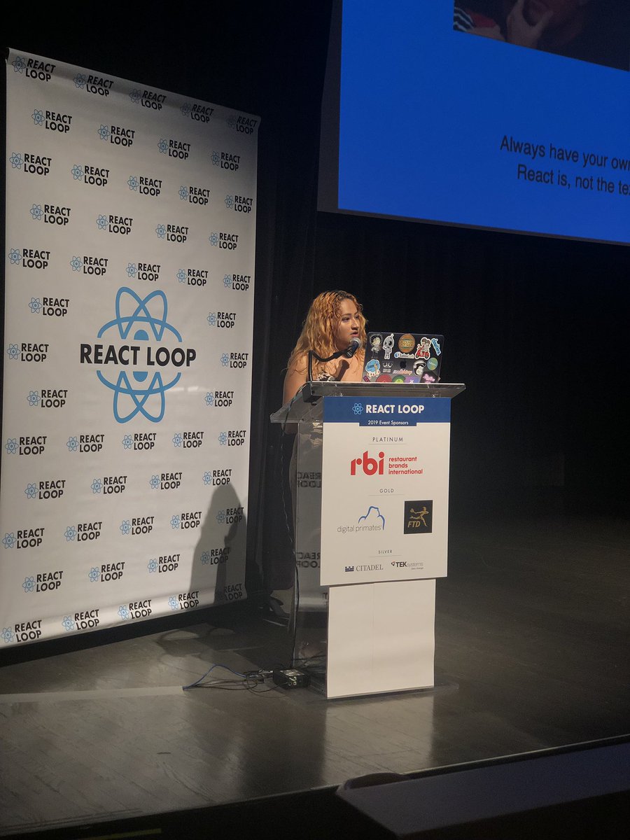 ReactLoop's tweet image. Up now! @adriannavaldivi on nailing the #React interview! #ReactLoop19 🙌🏻