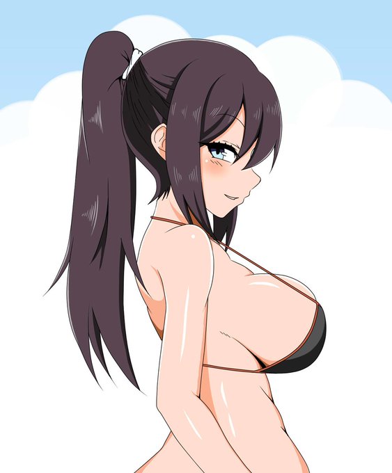 水着練習 #オリジナル #ポニーテール  