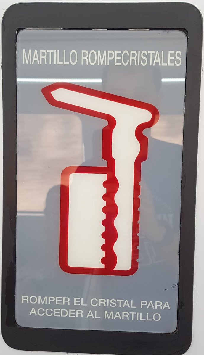 klillico72's tweet photo. RT RobAlvarezB: Cristal-breaking tool. Break the crystal to access tool... wait what???

#HumanFocusedDesign #HumanCenteredDesign #fun? #gamification #Spain #Renfe https://t.co/8KZeSJd7tK