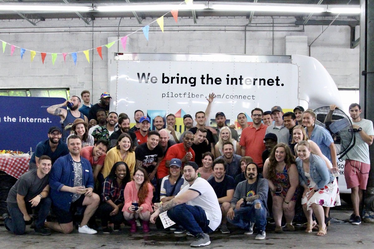 pilotfiber's tweet photo. Pilot celebrated the start of summer with our annual Summer Kickoff last night at our Brooklyn warehouse. We’re lucky to have such a stellar team of people that make events like this so much fun! #WhyPilot #LifeAtPilot #SummerSolstice https://t.co/7lsSnuWXcq