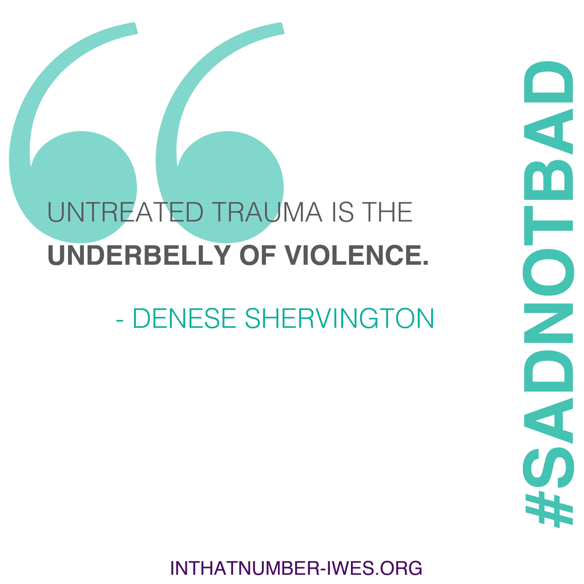 IWES_NOLA's tweet photo. What do you think are the core  causes of violence? Find out what our Founder/CEO Dr. Shervington thinks it’s caused by &amp; by reading her @InThatNumb_IWES story today! #SadNotBad #WeAreIWES https://t.co/R0AnkirOtl https://t.co/IxHl0a9V5k