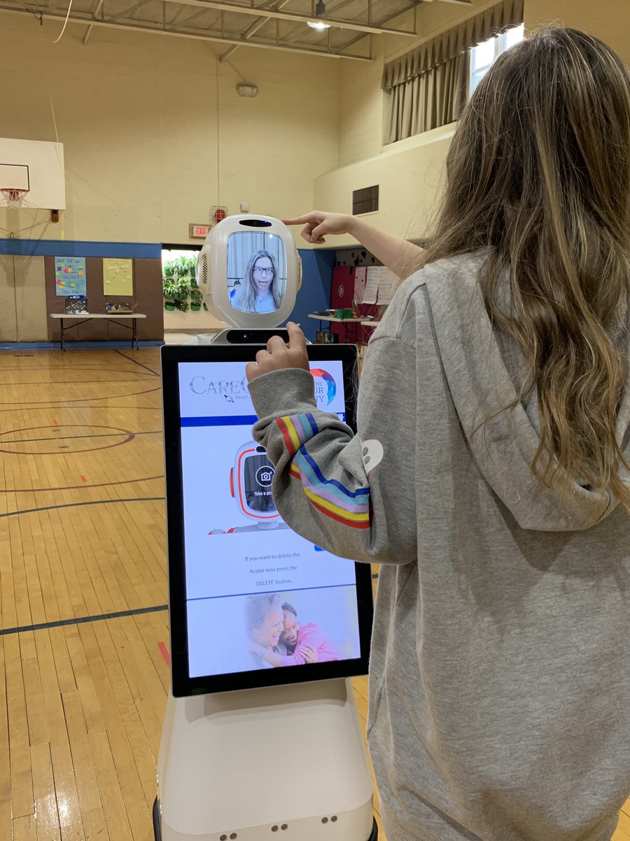 CareOneCares's tweet photo. CareOne at the Cupola hosted Tracy the Robot to entertain residents, local seniors and the Student of Stoney Lane School!! They had a great time dancing, listening to jokes, taking pics with Tracey. #stoneylaneschool #localseniors #paramusstrong https://t.co/i7HkV3Gqba