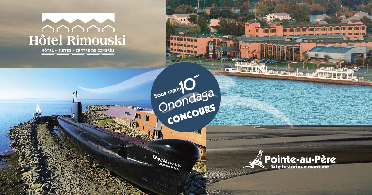 Nous fêtons les 10 ans du sous-marin Onondaga !

En partenariat avec <a href="/HRimouski/">HôtelRimouski</a>, participez à notre concours pour gagner 1 nuitée pour 4 personnes + entrées gratuites sur le Site ! (Valeur: 450$)
Direction shmp.qc.ca/concours10ans pour participer!

#shmp #hotelrimouski #explorebsl