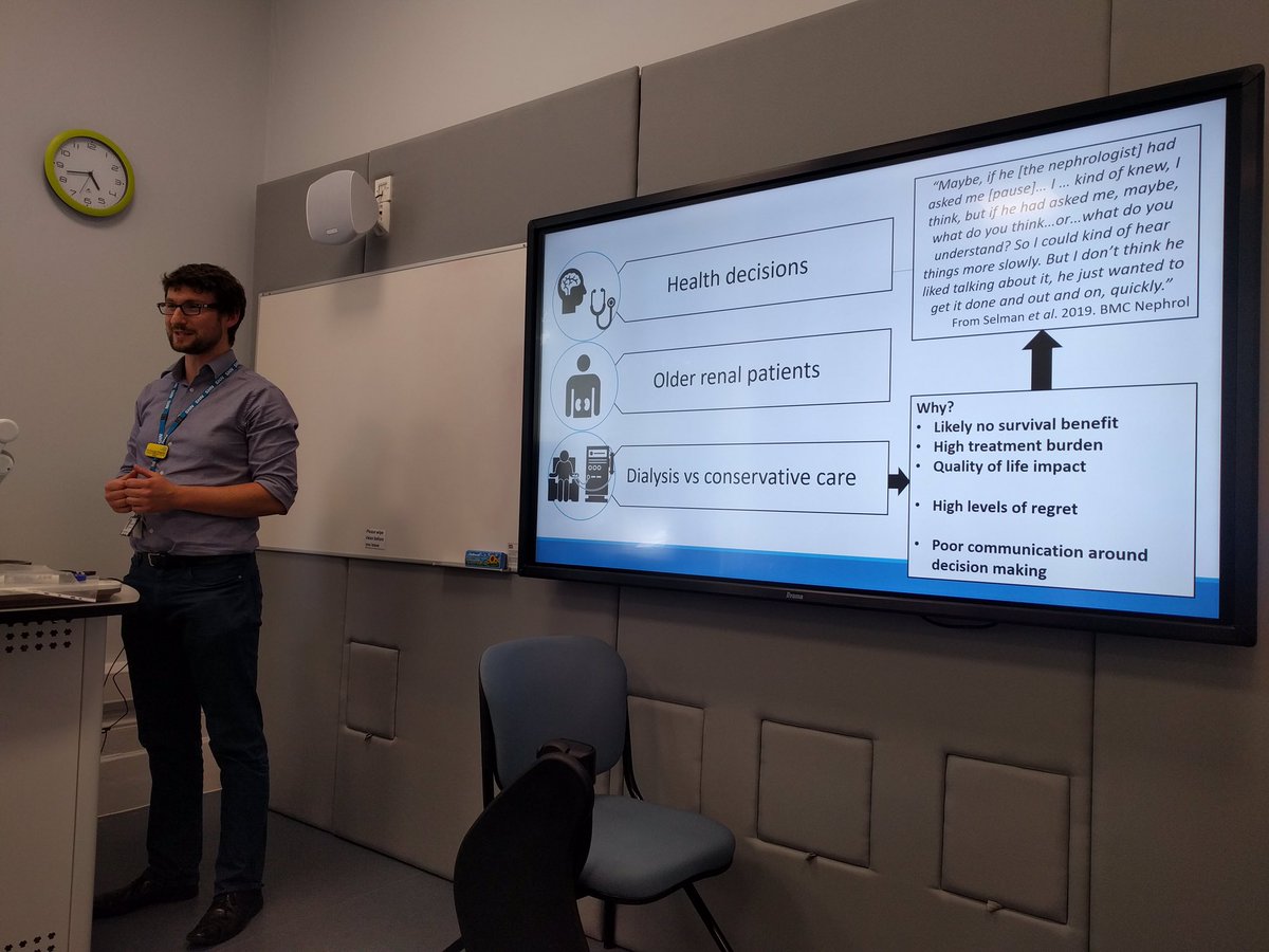 Great joint seminar yesterday from <a href="/RachaelMorton12/">Rachael Morton</a> and <a href="/GeorgeKimp/">George Kimpton</a> on the cost-effectiveness of advance care planning, and cognition impacts in DCE completion, all in context of renal disease.  Thanks to both for insightful discussion.