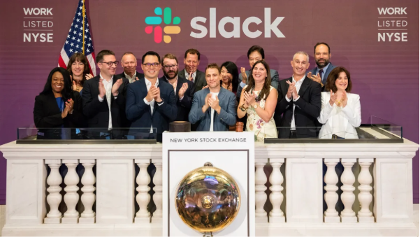 shanlynm's tweet photo. 1/ What a thrill to have stood on the podium yesterday to cheer #Slack's "bell ringing" as they debut on the @NYSE. Honored to represent @Zola as an early customer of @SlackHQ ... https://t.co/QUxmWcTmJZ