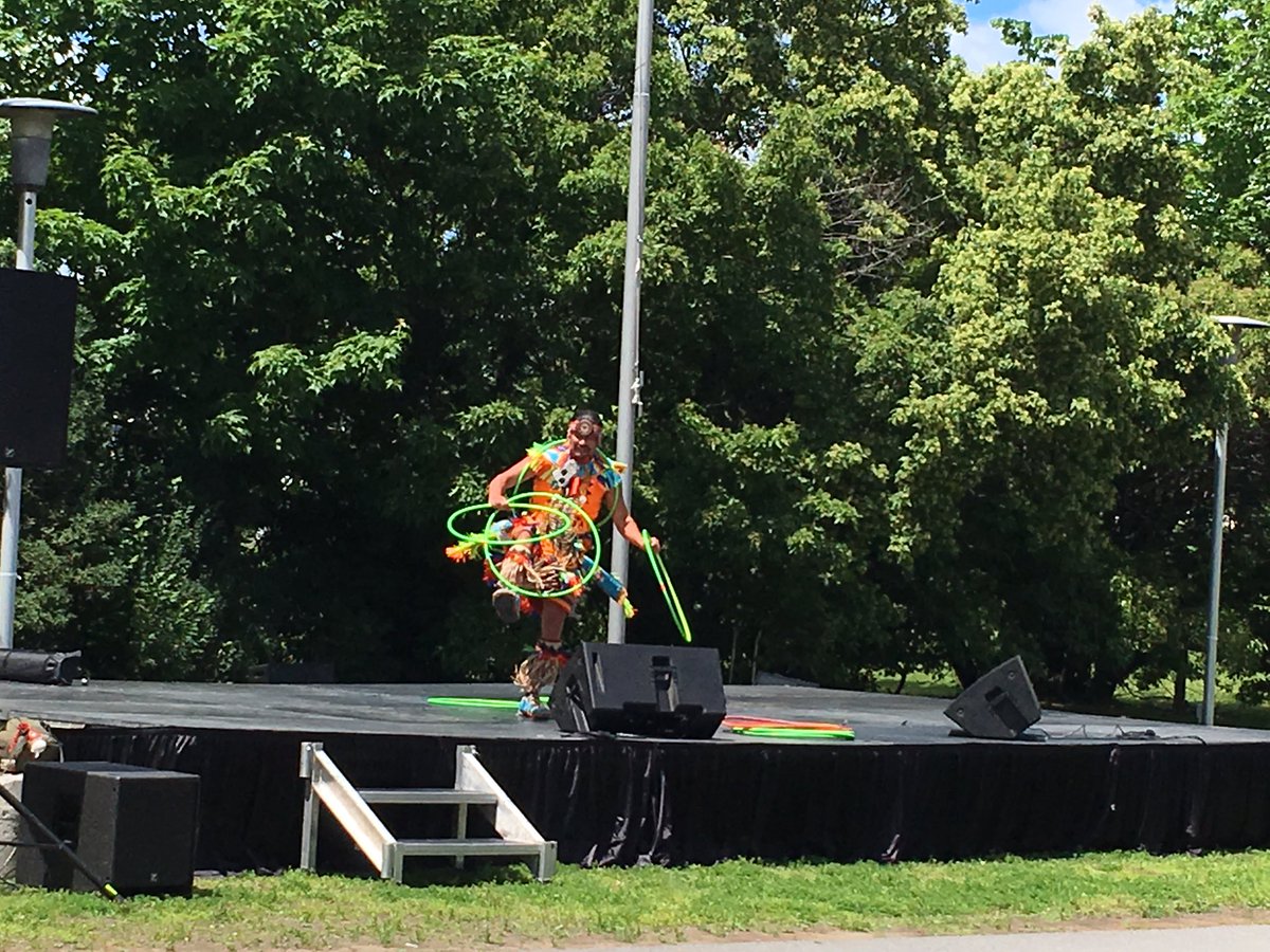 Beautiful day to watch a hoop dancer! Got to see it as part of #IndigenousPeoplesDay