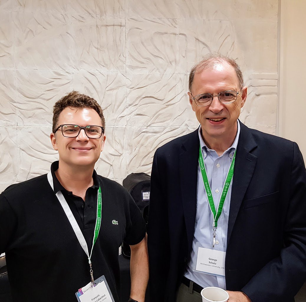 ices2019's tweet photo. @lagugne with Georges Schatz . Very happy to meet you George and many thanks to have come to #ICES4 https://t.co/RjuqsBInO9