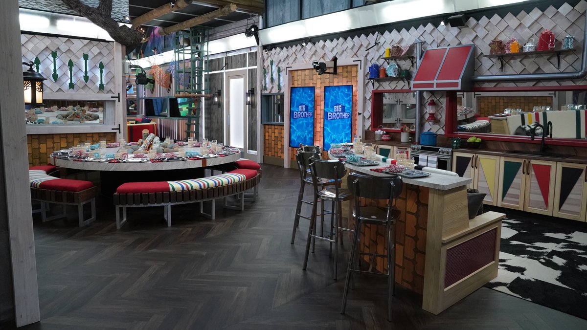 CBSBigBrother's tweet photo. Camp is in session as this summer’s #BB21 house is REVEALED! ⛺️🔥🎣

This season's "summer camp-themed living" brings the great outdoors in. Check out these four spaces in the new house! https://t.co/5KlV9zFXWV