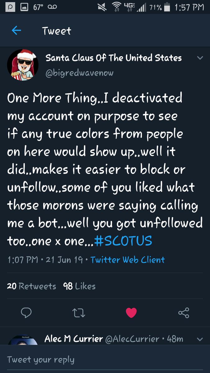 AlecCurrier's tweet photo. #TweetTwins #SCOTUS #SCOTUS2 1200th Tweet 2:01 #Q #QTeam #AskYourself #HowdoWedoThis #Impossible #Timestamps #ScreenShooting https://t.co/XclmgGzgap