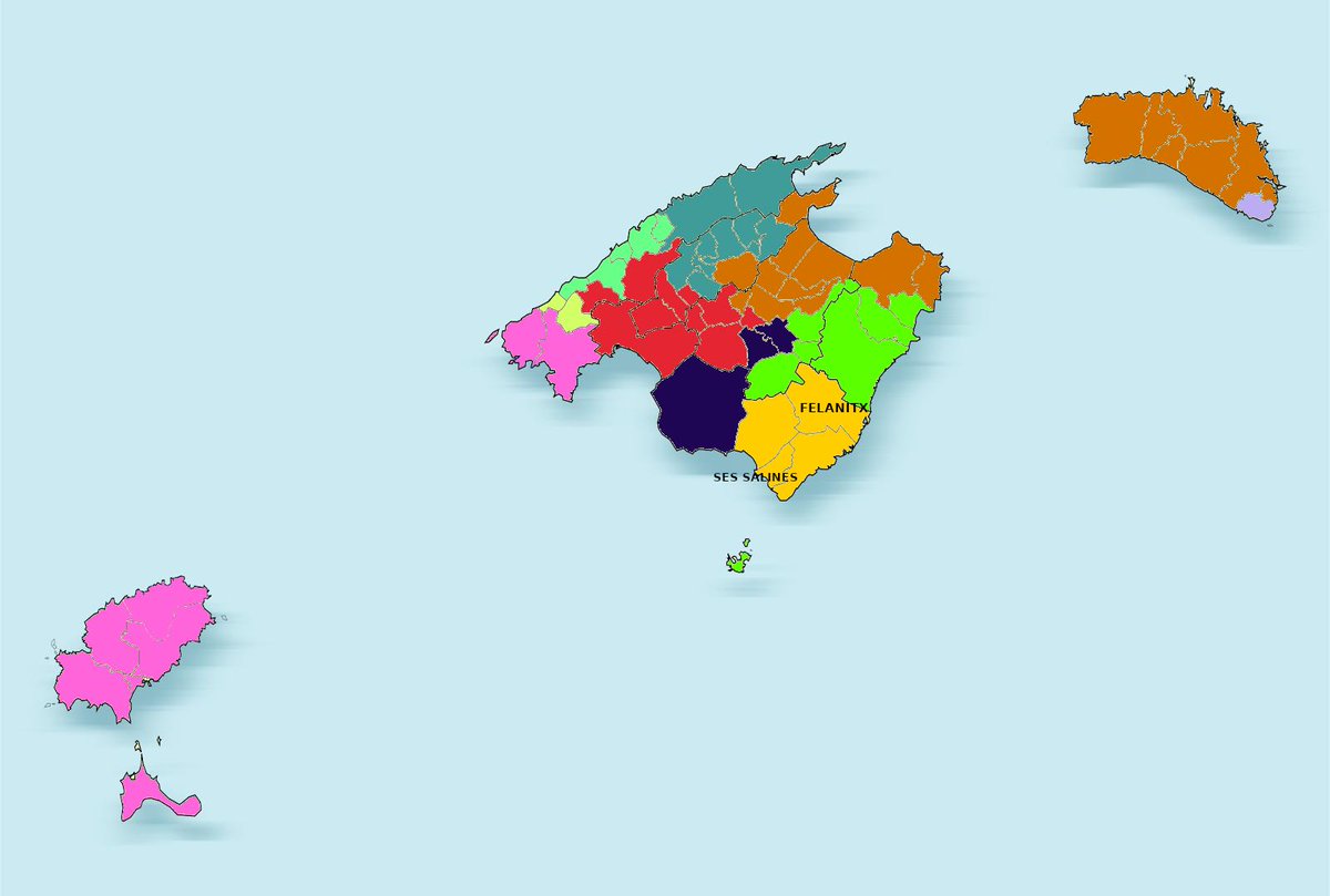 balearswarbot's tweet photo. Després d'un període de calma... Primera setmana de maig, any 2024. Felanitx conquereix Ses Salines, anteriorment conquerit per Son Servera. #BalearsWarBot #Felanitx #SesSalines https://t.co/r3iuGqmTI5