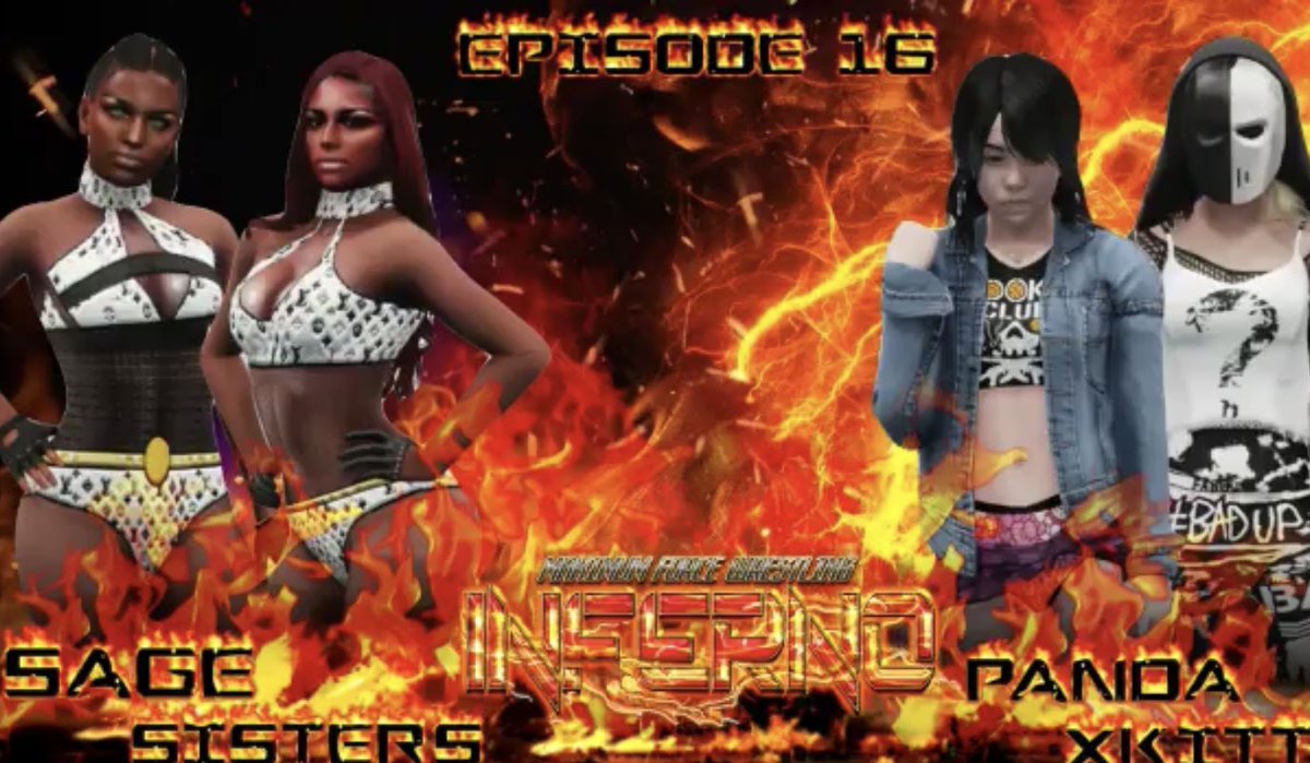 RoyalCSage's tweet photo. You all get to see the Sage Sisters on the main roster once again, but this time we actually claim one of the brands. We will Beat the panda, and Cage the kitty. https://t.co/AwIww1taNp