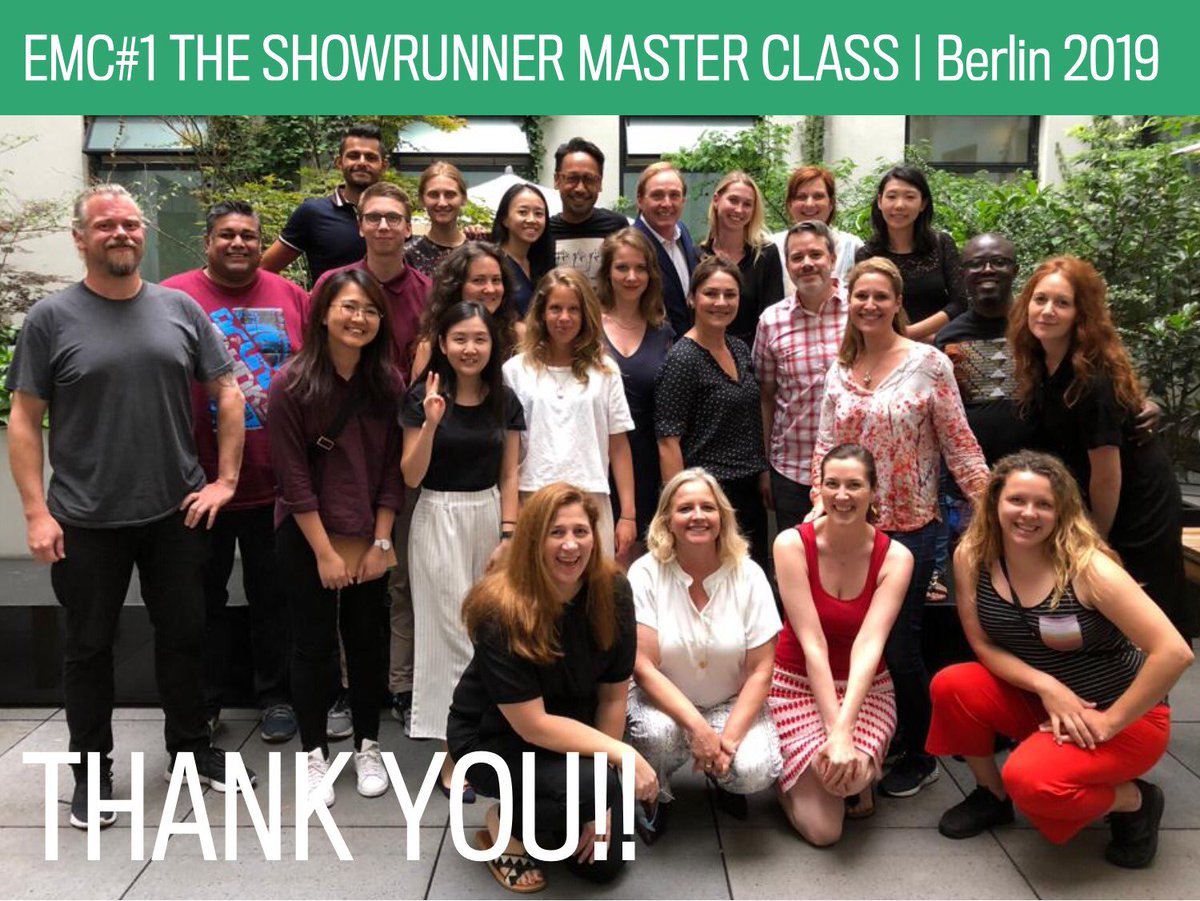 EMC_Academy's tweet photo. Thanks so much for a wonderful SHOWRUNNER MASTER CLASS 2019 in Berlin. The next module module will be our FORMAT MASTER CLASS, September 13th – 15th, 2019. Come and join us! 
See you in class 🤓📚 

#emcmasterclass #networking #education #international #tvindustry #entertainment https://t.co/aaCz2SKcKK