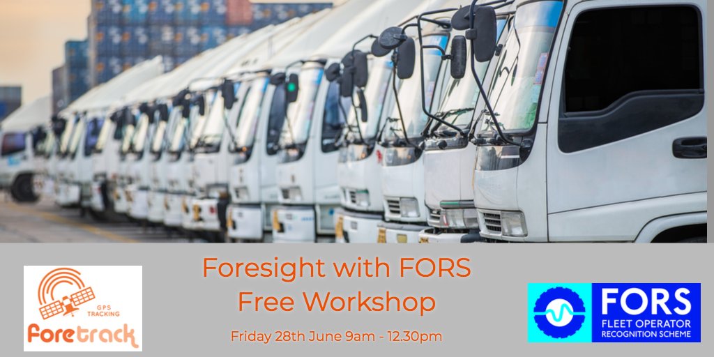 fore_solutions's tweet image. We&apos;re holding an unmissable event on 28 June where you will leave with a bespoke action plan inc. choosing the best tech for your fleet, how to become a FORS accredited operator and more. Register now #fleetoperator #foresight #workshop #reading bit.ly/2WvaKri