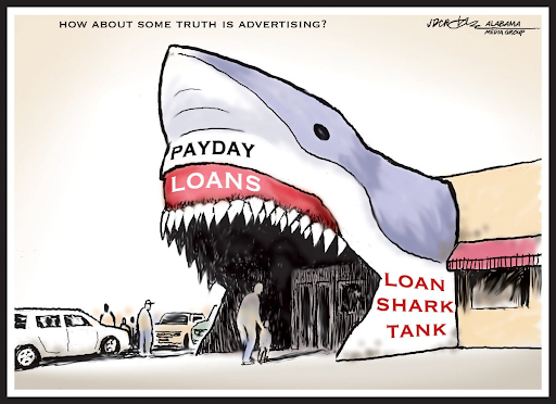 RealBankReform's tweet photo. #SharkThoughts “There’s nothing better than ripping off hardworking consumers in the summer! And the winter. And the spring. And the fall.” #ProtectConsumers #StopTheDebtTrap https://t.co/D9SCL6s2PY