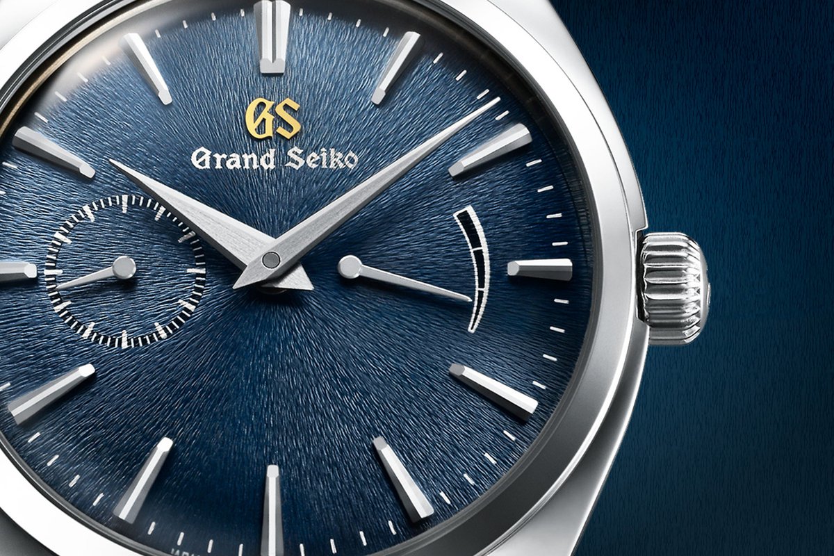 grandseikousa's tweet image. The Mt. Iwate pattern #SBGK005 reveals the watchmakers’ pride in the natural beauty surrounding the Shizukuishi Watch Studio. Emanating a classic, meticulously contoured look, the dial is curved, and the minute and power reserve indicator hands are bent in harmony #NatureofTime