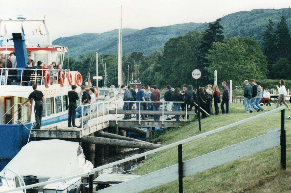 Here’s our ‘Carry On Up The Ness’ midsummer boat party ft DJ Harri 27yrs ago. 1st ever dance music party on Loch Ness. Vivid memory, staring at Aleister Crowley’s Boleskine House &amp; an in-depth discussion for 3hrs about how Jimmy Page was the owner but too scared to live there. 👻