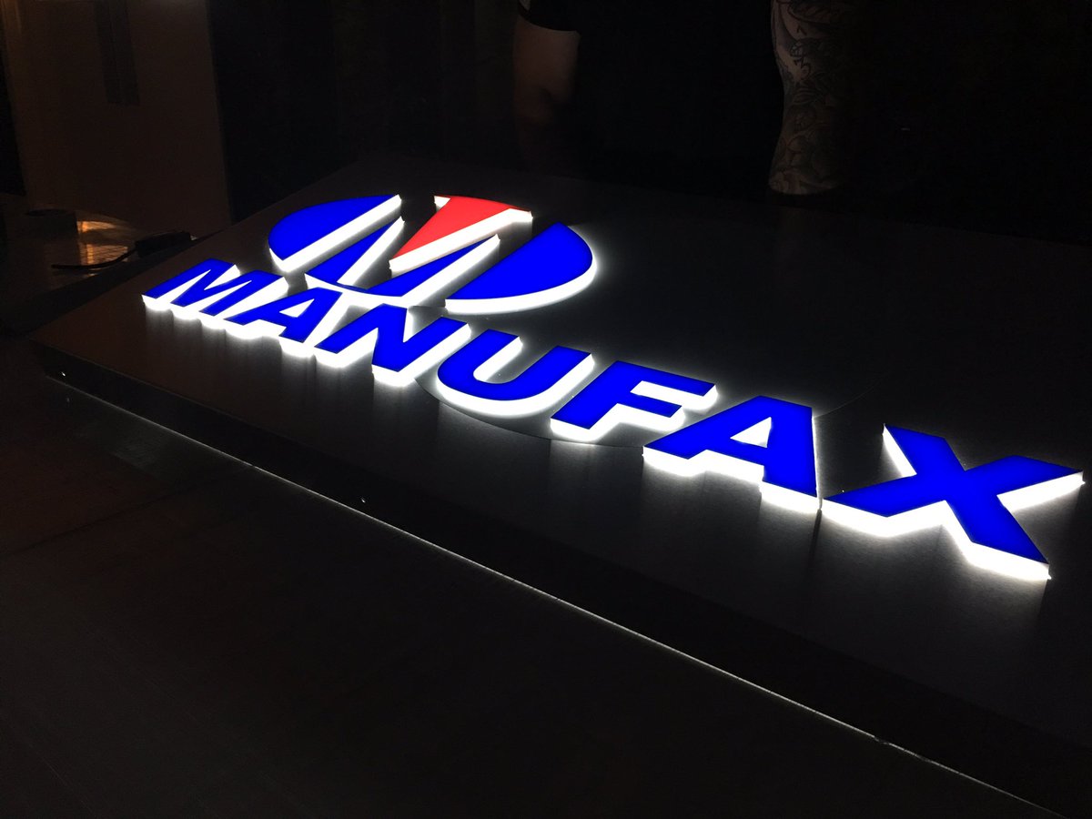 SignsNowUK's tweet photo. A high spec reception sign for our new customer Manufax. Fret cut brushed stainless steel tray with push through acrylic and internal LED light sheet. 

#signsnowmanchester #signsnow #illuminatedsigns #receptionsigns #manufax #ledsigns #signsmanchester #signs #signage https://t.co/5z4zNbk2hL