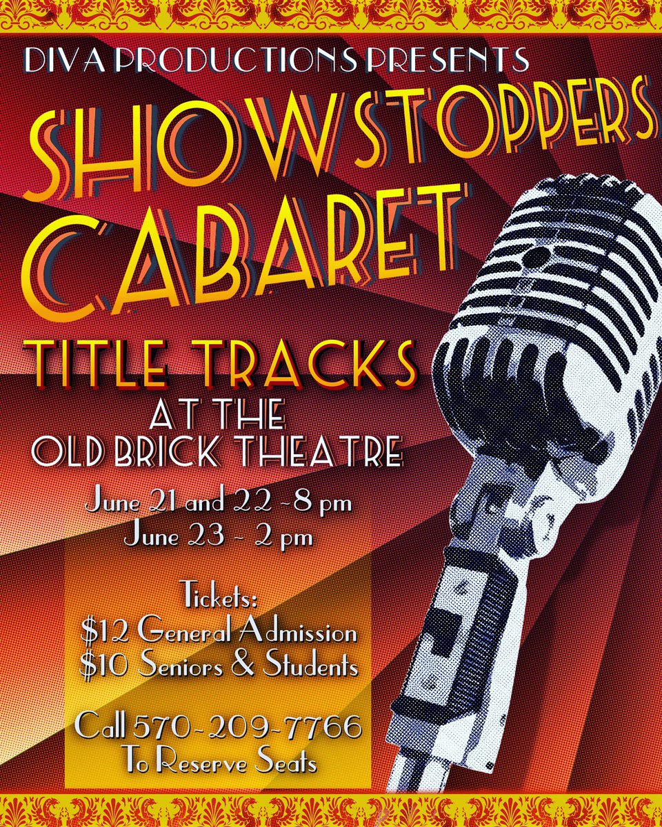 CapricanGirl's tweet photo. Our Showstoppers Cabaret sold out last year. You don’t want to miss this one. We open tonight! #divatheater #scrantonpa #nepa #justsing #supportlocaltheatre https://t.co/doWKkC7zVv
