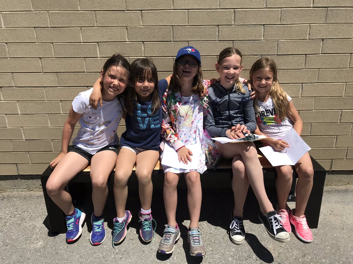 OLOLDelaware's tweet photo. Thank you HCC students for making such wonderful Buddy Benches for our students at OLOL. A big thanks to School Council who paid for them. They are already being put to good use.@HCCenturions https://t.co/InezFWUpZJ