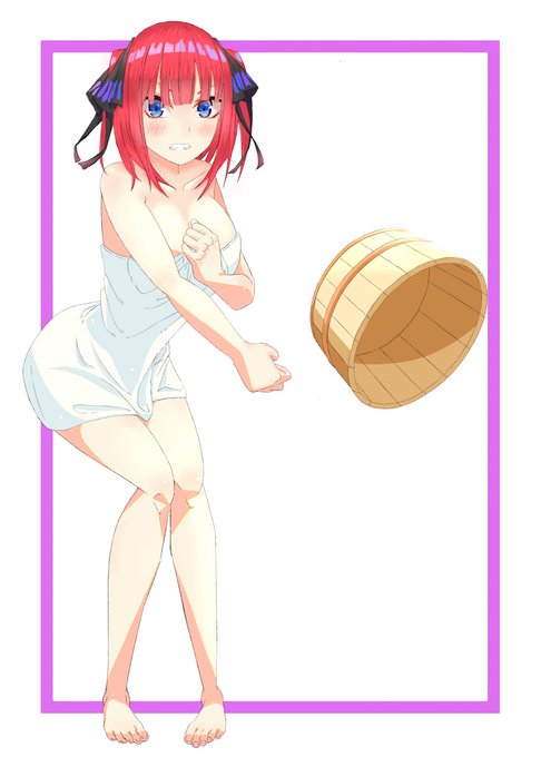 YutoさんがTwitterに投稿した中野二乃(五等分の花嫁)のイラスト。