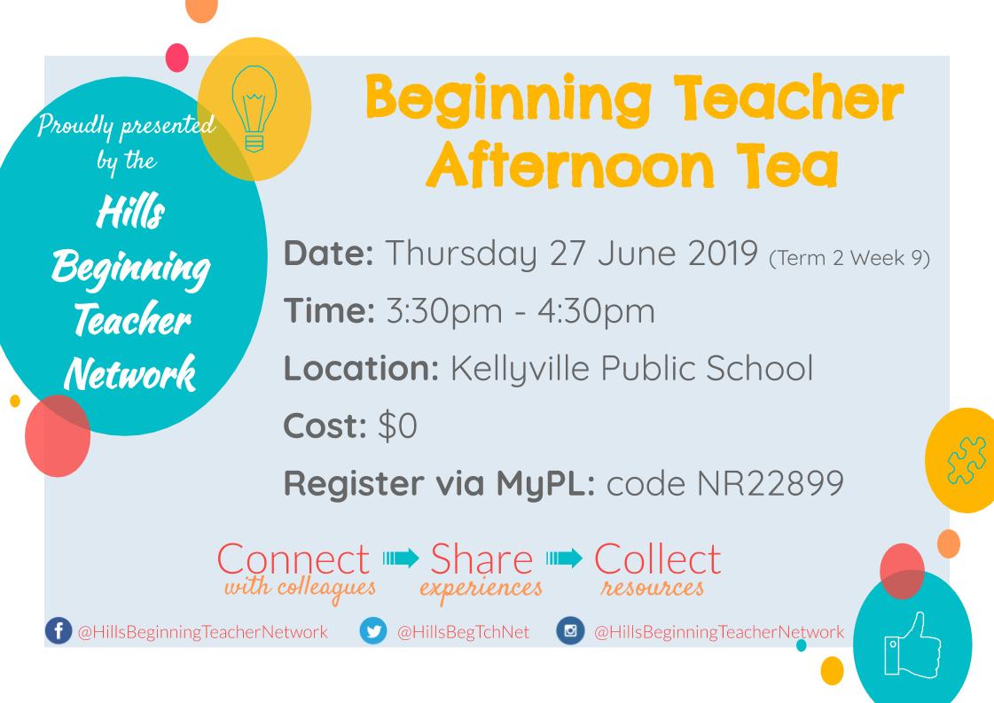 HillsBegTchNet's tweet photo. Join us for lots of fun on Thursday 27 June. Register via MyPL. https://t.co/kEWhAVBmlR