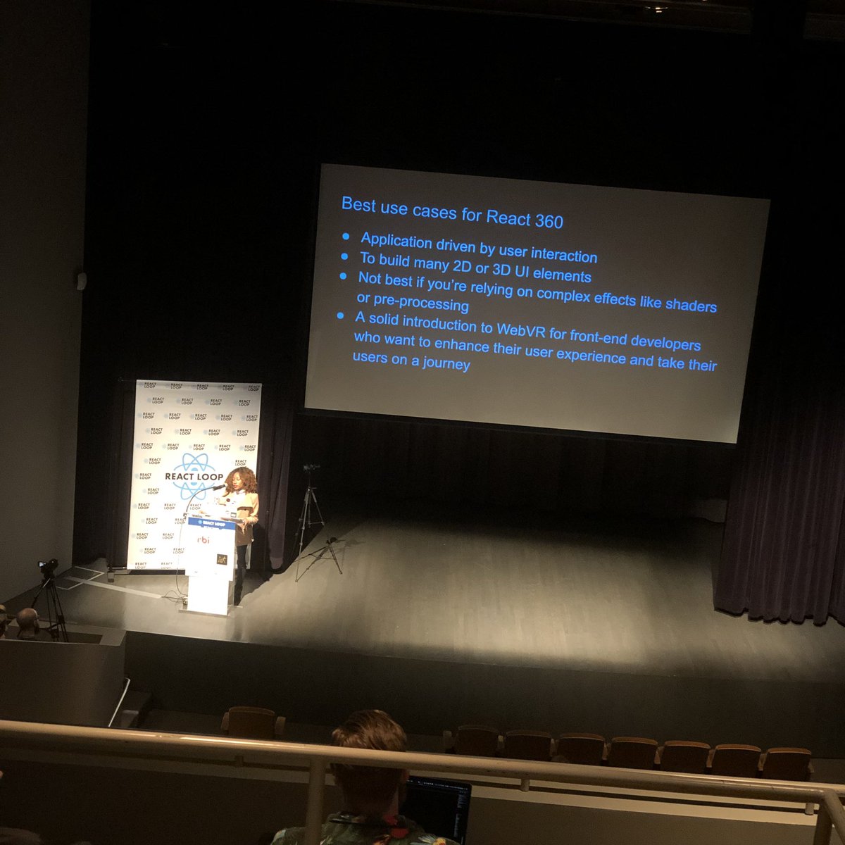 jbrancha's tweet image. Deep dive into creating VR experiences with React 360, by @TaelurAlexis #ReactLoop19