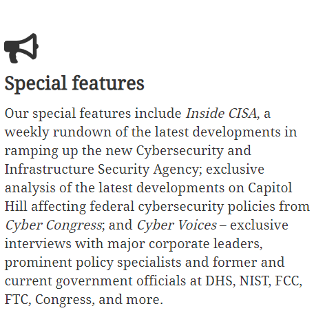 InsideCyber's tweet photo. Sign up for #InsideCybersecurity special features free for 30 days. https://t.co/oc9GyDgDgK #cyber #cybersecurity #Iot #5G #infosec #NIST #supplychain #CyberCongress #InsideCISA #CISA https://t.co/T1I1DayB9n