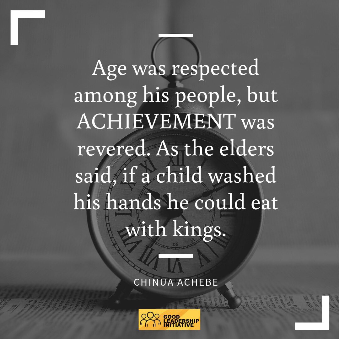 Your achievement accords you a form of respect age and status may not. People who positively impact the world within their scope of influence are known for their achievements before any demographic factor. Today, make an effort to achieve something memorable
#GLIleadershipseries