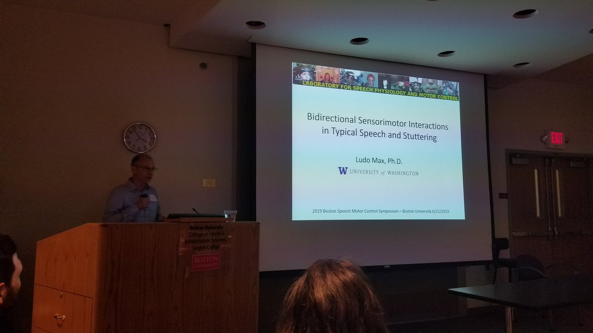 SteppLab's tweet image. Ludo Max, Ph.D., CCC-SLP, University of Washington is going to talk about 
Bidirectional Sensorimotor Interactions in Typical Speech and Stuttering as the final Invited speaker for the day! #EndingInStyle #2019BSMCS Focused Towards Trainees! @StutteringLabUW