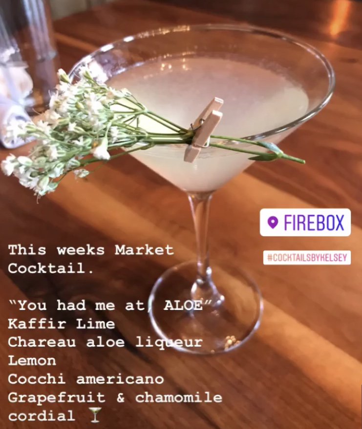 Pic of this week’s market cocktail, “You Had Me @ ALOE” feat. <a href="/ChareauSpirit/">Chareau</a> #madebyfirebox #cocktailsbykelsey #happyhour #tgif #weekendvibes #ctdrinks #craftcocktails #hartfordhasit #bartenderlife #barlife #drinkphotography #drinkgram #mixology #mixologist #ctrestaurants