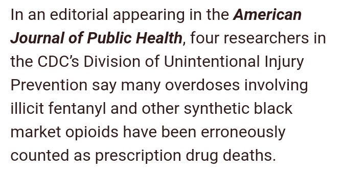 DanBoon63784314's tweet photo. #opioidtrial #Oklahoma
#IllegalDrugCrisis
#CDC errored; counted illicit Fentanyl as Prescriptions. All states have.There should b thorough investigation into ea "Prescription Opioid" death 2 determine if decendent had valid Rx & if use of illegal drugs &/or alcohol contributed. https://t.co/NlXqwJXSBU