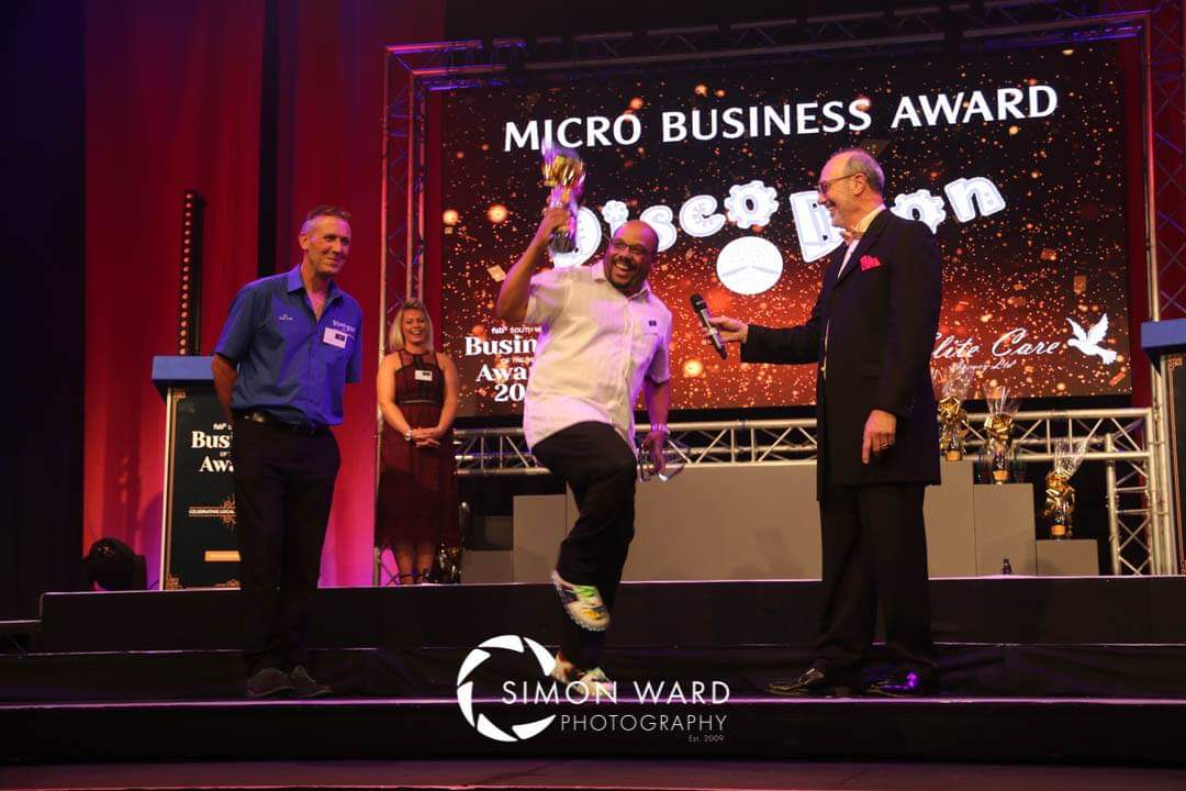 SimonWardPhoto's tweet photo. This is what winning at the South Wilts Business of the Year Awards 2019 means to @djdiscodion! 😁
Congratulations to Dion and the team! #SWBOYA19 @SWBOYA19 https://t.co/BWvbKm0OrH