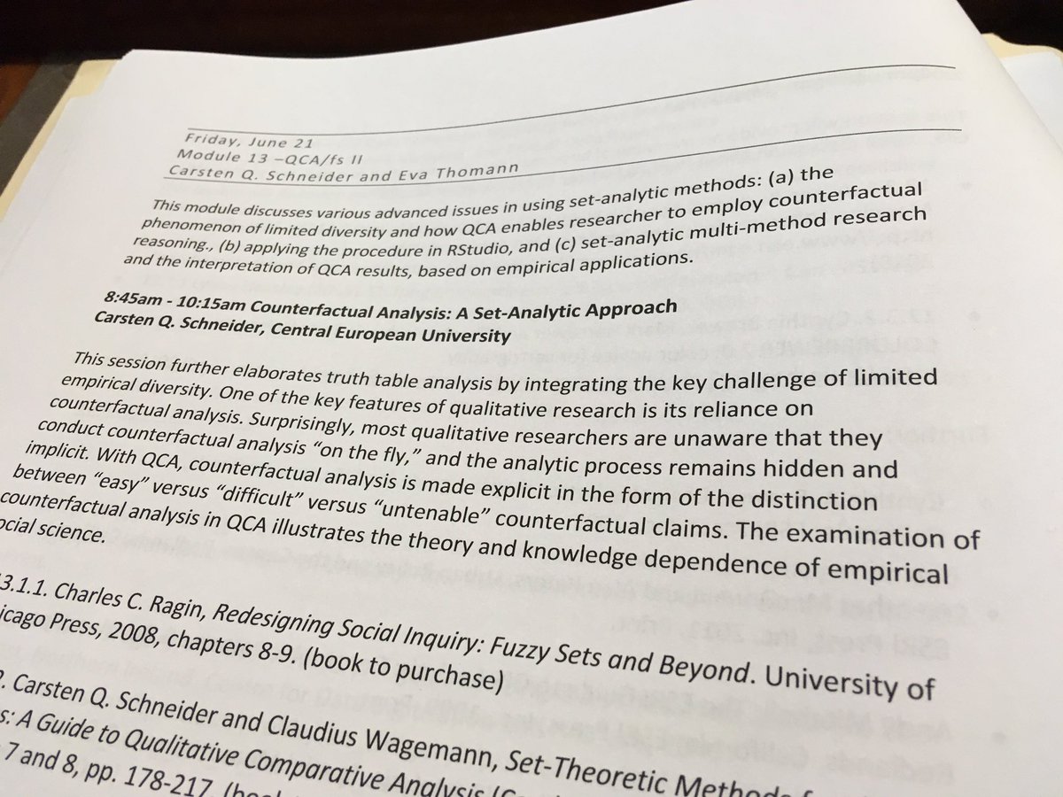#IQMR19 Day 5, Qualitative Comparative Analysis (QCA) and fuzzy sets II. Thank you @EvaThomann &amp; @CarstenQSchneid for taking us through this material! “These courses are necessary but not sufficient for me to fully understand QCA” ;) <a href="/AdamYang2005/">Adam Yang</a> <a href="/KKBMP/">KKBMP</a> @tg676 <a href="/rstudio/">RStudio</a>