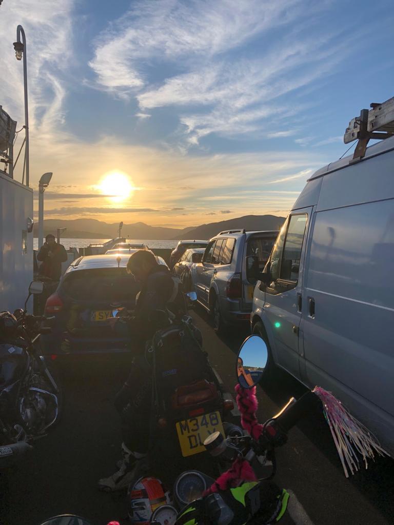 TLDDChallenge's tweet photo. Martin Pitt, Peter Clyne, Michael Taylor, Stuart Townsend and Hayley Bell fed, watered, and on the 21.00 ferry #LDD19 https://t.co/nIRe2APUpW