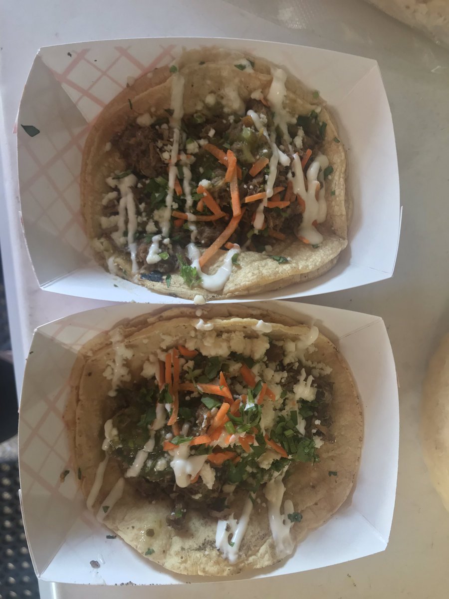 Bets thing about festivals is getting to try food from so many different trucks. These amazing pork tacos are from @thedrunkenrooster. They are amazing.