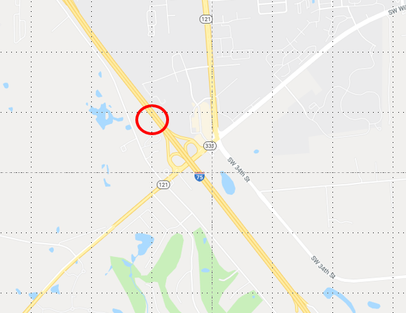 AlachuaSheriff's tweet photo. #BREAKING #I75 #TRAFFIC - a sinkhole has opened on I-75 southbound just north of the 382 milemarker exit (Williston Road) - traffic is being diverted, and avoid the area if possible. @FHPGainesville is also responding to assist. https://t.co/605UBLX2Y7