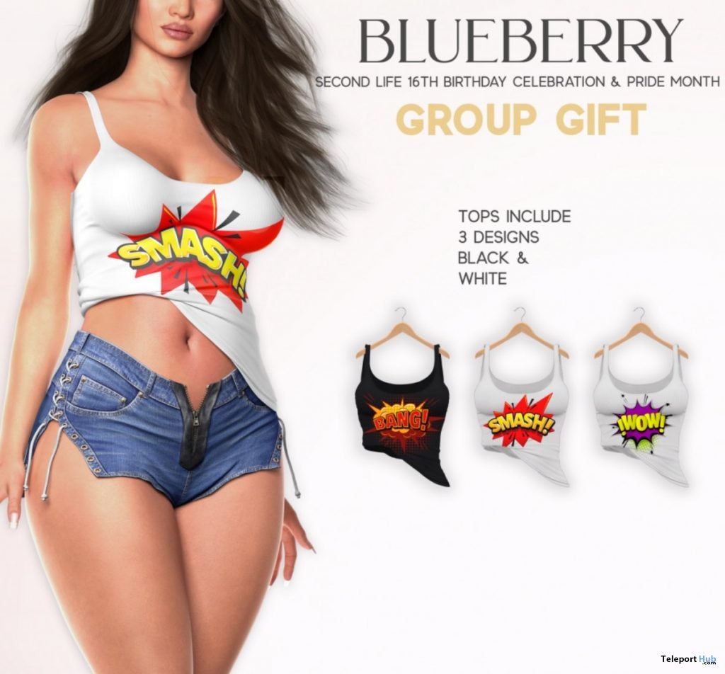 Teleport Hub on X: Tops In 3 Colors June 2019 Group Gift by Blueberry @  SL16B Event - Teleport Hub - Second Life Freebies - t.coGc8EyU5jP2  t.coCvvgI2xYQE  X