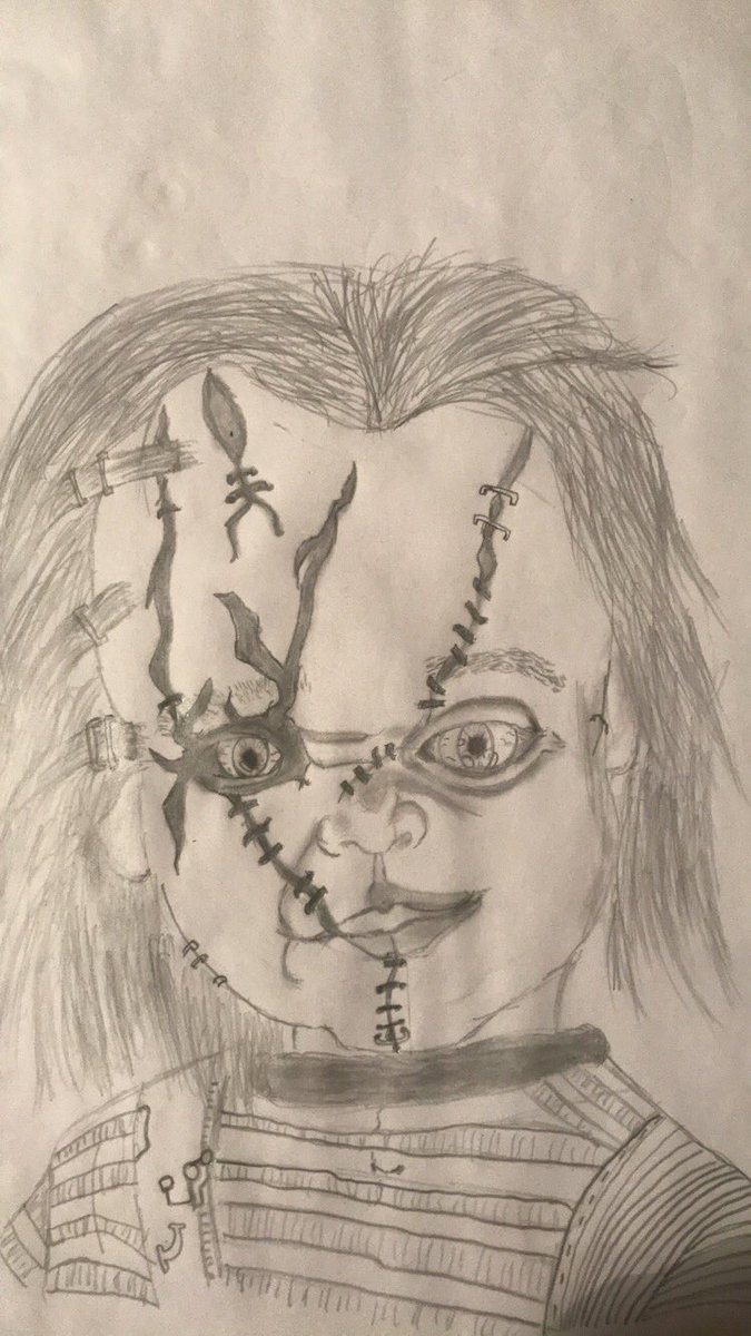 Hey I’m Chucky... wanna play? 🔪✍🏻 #Chucky #ChildsPlay #Goodguydoll #drawing #sketch #HorrorMovies #art