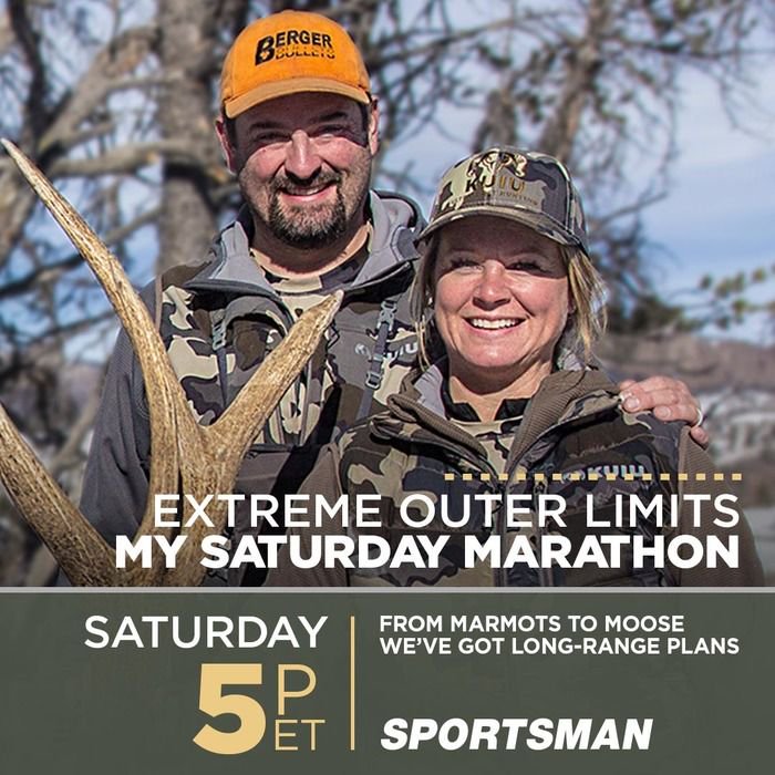 SPORTSMANchnl's tweet photo. Be sure to tune TOMORROW at 5pm EST for an "Extreme Outer Limits" My Saturday Marathon. From Marmots to Moose we've got long-range plans for you only on @SPORTSMANchnl.
#IAMSPORTSMAN #hunting #extremehunting #extremeouterlimits #outdoors https://t.co/Tn8USHfSuw