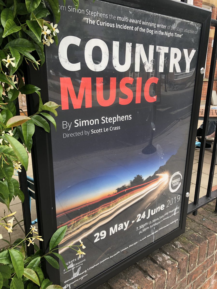 HONESTLY! YES @le_crass 

So proud of you for the brilliant direction you had on @_CountryMusicUK at @Omnibus_Theatre 

YES @StephensSimon for the words. YES to all involved. 
What a team. 
The silences gave me life. 🙌🏼

#goseeit
#Essexlife
#theatre